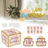 Maxbell Birthday Money Drawer Money Gift Boxes for Cash with Pull Out for Adults Men Pink cake
