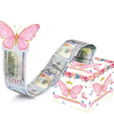 Maxbell Birthday Money Drawer Money Gift Boxes for Cash with Pull Out for Adults Men Butterfly