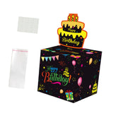 Maxbell Birthday Money Drawer Money Gift Boxes for Cash with Pull Out for Adults Men Black Gold Cake
