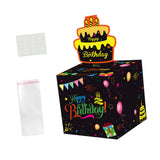 Maxbell Birthday Money Drawer Money Gift Boxes for Cash with Pull Out for Adults Men Black Gold Cake