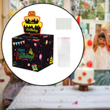 Maxbell Birthday Money Drawer Money Gift Boxes for Cash with Pull Out for Adults Men Black Gold Cake