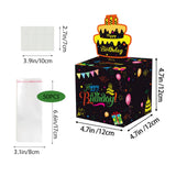 Maxbell Birthday Money Drawer Money Gift Boxes for Cash with Pull Out for Adults Men Black Gold Cake