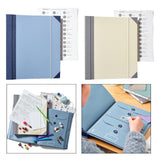 Maxbell Accordion File Organizer Family Important Documents Organizer for Bill Paper Blue