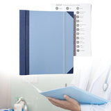 Maxbell Accordion File Organizer Family Important Documents Organizer for Bill Paper Blue