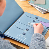 Maxbell Accordion File Organizer Family Important Documents Organizer for Bill Paper Blue