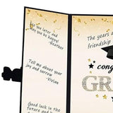 Maxbell Graduation Guest Book Thick Paper Easy to Write on Postcard Decoration Black