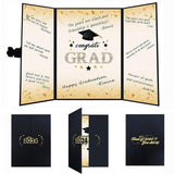 Maxbell Graduation Guest Book Thick Paper Easy to Write on Postcard Decoration Black
