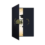 Maxbell Graduation Guest Book Thick Paper Easy to Write on Postcard Decoration Black
