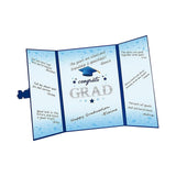 Maxbell Graduation Guest Book Thick Paper Easy to Write on Postcard Decoration Blue