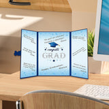Maxbell Graduation Guest Book Thick Paper Easy to Write on Postcard Decoration Blue