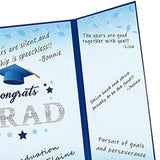 Maxbell Graduation Guest Book Thick Paper Easy to Write on Postcard Decoration Blue