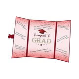 Maxbell Graduation Guest Book Thick Paper Easy to Write on Postcard Decoration Red