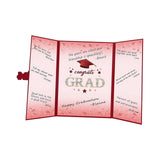 Maxbell Graduation Guest Book Thick Paper Easy to Write on Postcard Decoration Red