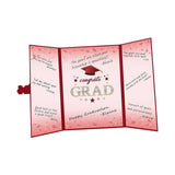 Maxbell Graduation Guest Book Thick Paper Easy to Write on Postcard Decoration Red