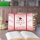Maxbell Graduation Guest Book Thick Paper Easy to Write on Postcard Decoration Red