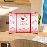 Maxbell Graduation Guest Book Thick Paper Easy to Write on Postcard Decoration Red