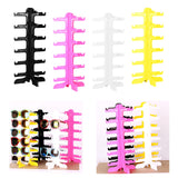 Maxbell Multiple Sunglasses Organizer Glasses Holder Stand for Selling Dresser Table Black