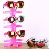 Maxbell Multiple Sunglasses Organizer Glasses Holder Stand for Selling Dresser Table Red