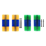 Maxbell Horse Brush Itchin Post Pad Cattle Scratching Brush for Fence Garden Outdoor Yellow No Screws