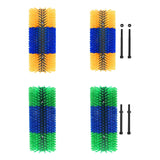 Maxbell Horse Brush Itchin Post Pad Cattle Scratching Brush for Fence Garden Outdoor Yellow No Screws