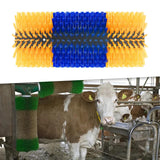 Maxbell Horse Brush Itchin Post Pad Cattle Scratching Brush for Fence Garden Outdoor Yellow No Screws