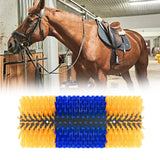 Maxbell Horse Brush Itchin Post Pad Cattle Scratching Brush for Fence Garden Outdoor Yellow No Screws