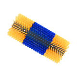 Maxbell Horse Brush Itchin Post Pad Cattle Scratching Brush for Fence Garden Outdoor Yellow No Screws