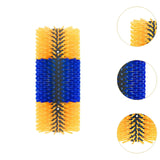 Maxbell Horse Brush Itchin Post Pad Cattle Scratching Brush for Fence Garden Outdoor Yellow No Screws