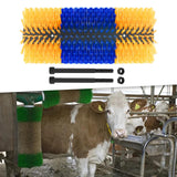 Maxbell Horse Brush Itchin Post Pad Cattle Scratching Brush for Fence Garden Outdoor Yellow with Screws