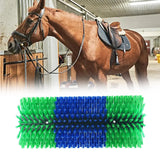 Maxbell Horse Brush Itchin Post Pad Cattle Scratching Brush for Fence Garden Outdoor Green No Screws