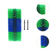 Maxbell Horse Brush Itchin Post Pad Cattle Scratching Brush for Fence Garden Outdoor Green with Screws