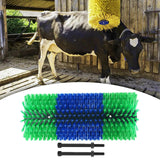 Maxbell Horse Brush Itchin Post Pad Cattle Scratching Brush for Fence Garden Outdoor Green with Screws