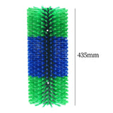 Maxbell Horse Brush Itchin Post Pad Cattle Scratching Brush for Fence Garden Outdoor Green with Screws