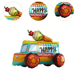 Maxbell Boys Birthday Party Decor Retro Car Decoration for Holiday Celebration Party Ice cream truck