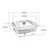 Maxbell 1.8L Buffet Server Warming Tray with Lid Sturdy for Parties Buffet Food Tray Golden