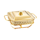 Maxbell 1.8L Buffet Server Warming Tray with Lid Sturdy for Parties Buffet Food Tray Golden