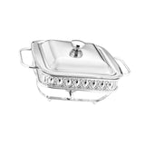 Maxbell 1.8L Buffet Server Warming Tray with Lid Sturdy for Parties Buffet Food Tray Silvery