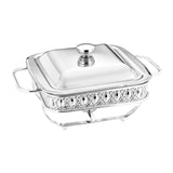 Maxbell 1.8L Buffet Server Warming Tray with Lid Sturdy for Parties Buffet Food Tray Silvery