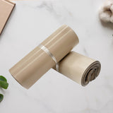 Maxbell 100Pcs PE Postage Bags Courier Mailer Bags Versatile Clothing Packaging Bags Brown 20x30cm