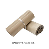 Maxbell 100Pcs PE Postage Bags Courier Mailer Bags Versatile Clothing Packaging Bags Brown 20x30cm