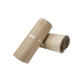 Maxbell 100Pcs PE Postage Bags Courier Mailer Bags Versatile Clothing Packaging Bags Brown 20x30cm