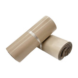 Maxbell 100Pcs PE Postage Bags Courier Mailer Bags Versatile Clothing Packaging Bags Brown 20x30cm