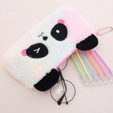 Maxbell Plush Pencil Case Novelty Lightweight Pencil Bag for Kids Children Pink