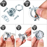 Maxbell 10x Clamp Type Cable Connectors Zinc Alloy Conduit Clamps for Electric Wires 0.5 inch