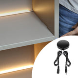 Maxbell 12V LED Touch Dimmer Switch Dimmable Lights Switch for Wardrobes Closets Wall Black