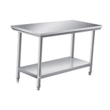 Maxbell Stainless Steel Table for Prep & Work Commercial Kitchen Table for Warehouse 120cmx40cmx80cm