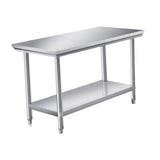 Maxbell Stainless Steel Table for Prep & Work Commercial Kitchen Table for Warehouse 120cmx40cmx80cm