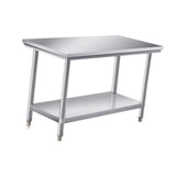 Maxbell Stainless Steel Table for Prep & Work Commercial Kitchen Table for Warehouse 120cmx40cmx80cm