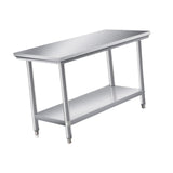 Maxbell Stainless Steel Table for Prep & Work Commercial Kitchen Table for Warehouse 120cmx40cmx80cm
