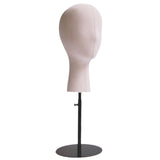 Maxbell Wigs Head Stand Hat Display Stand for Home Salon Beginner Stylist Eyeglasses Black Base